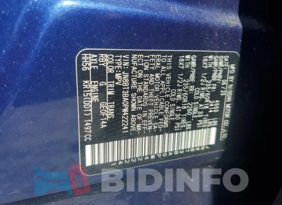JN8BT3BA0PW422241 Photo# 12