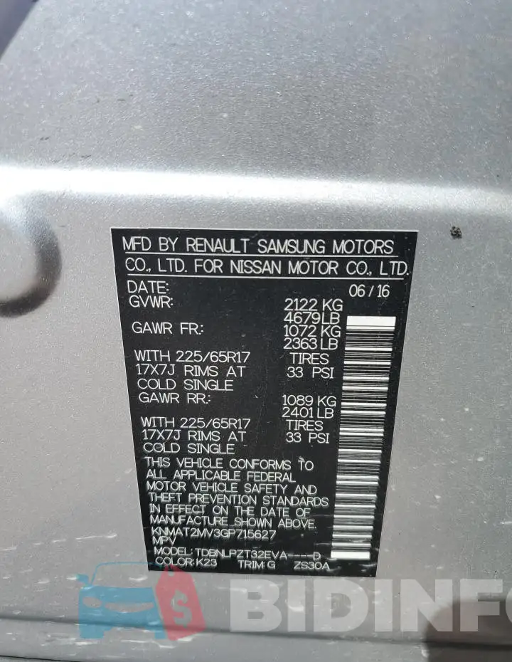 KNMAT2MV3GP715627 Photo# 13