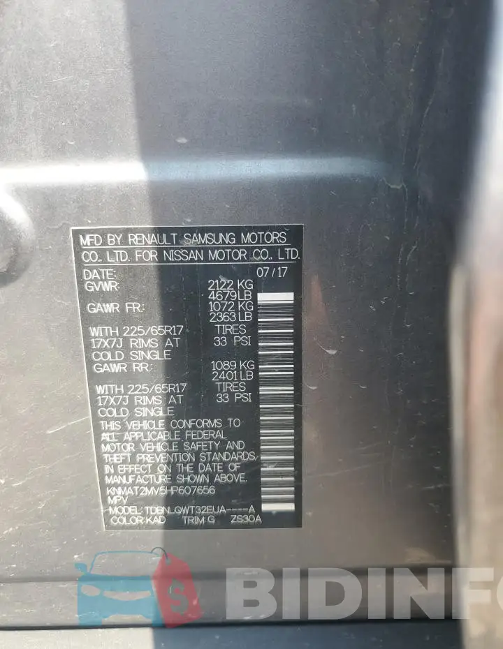 KNMAT2MV5HP607656 Photo# 14