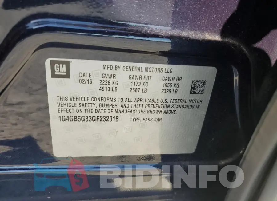 1G4GB5G33GF232018 Photo# 12