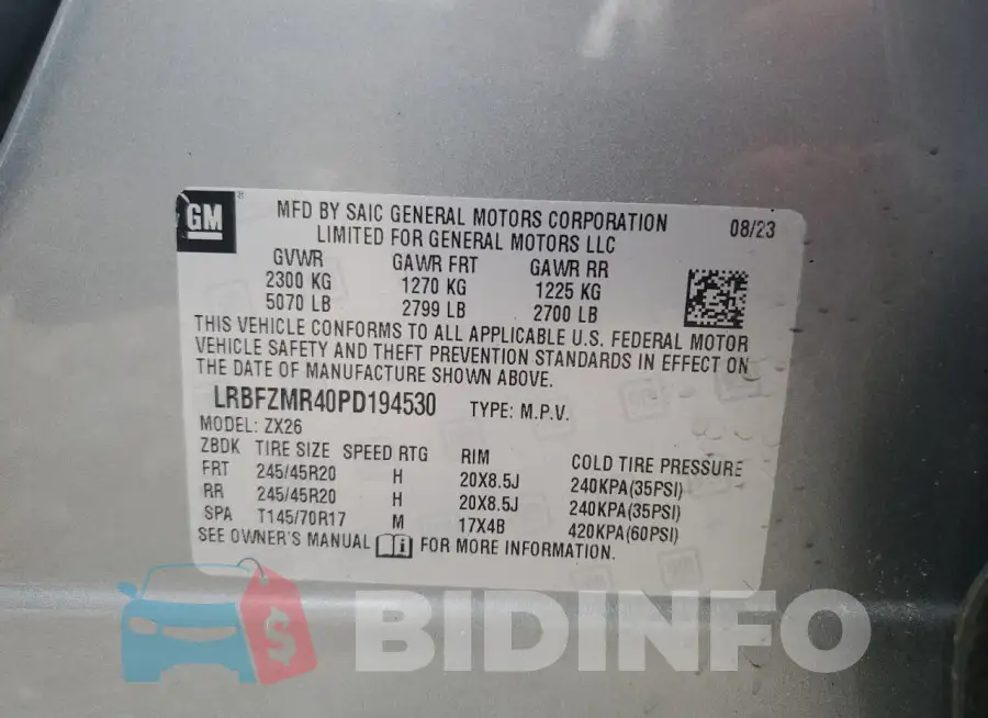 LRBFZMR40PD194530 Photo# 13