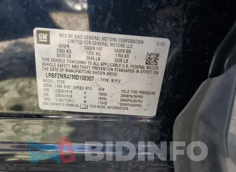 LRBFZNR47MD108387 Photo# 13