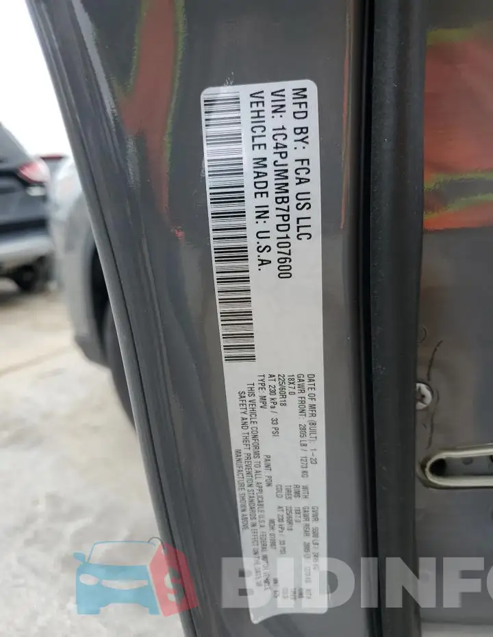 1C4PJMMB7PD107600 Photo# 12