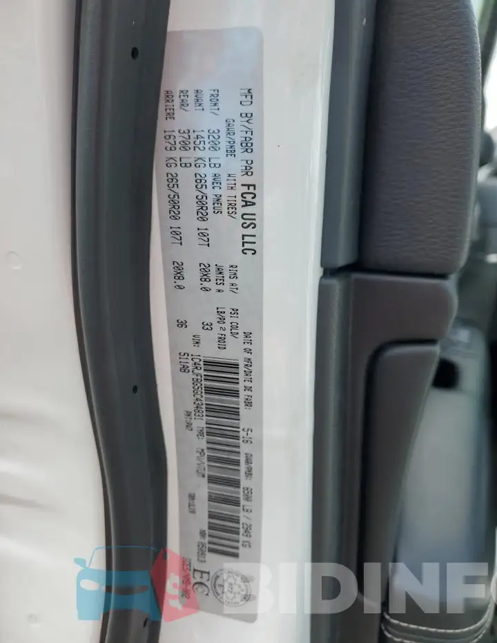 1C4RJFBG5GC434831 Photo# 13