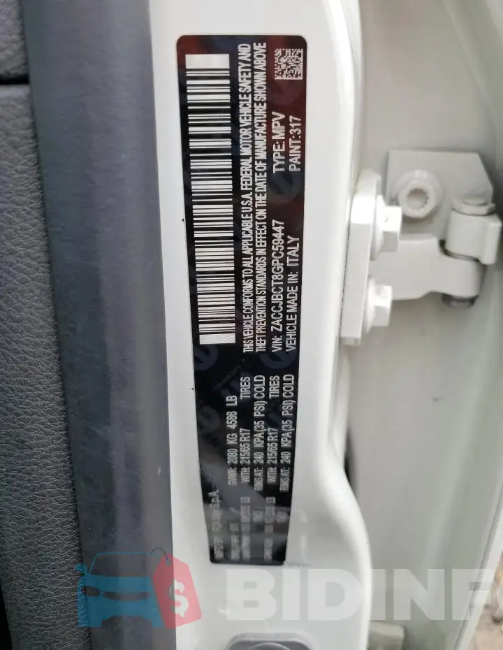 ZACCJBCT8GPC59447 Photo# 12