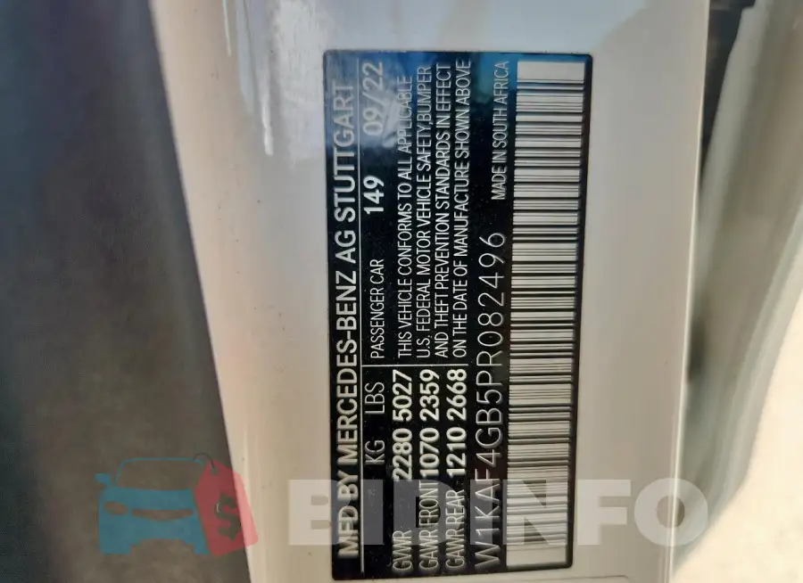 W1KAF4GB5PR082496 Photo# 12