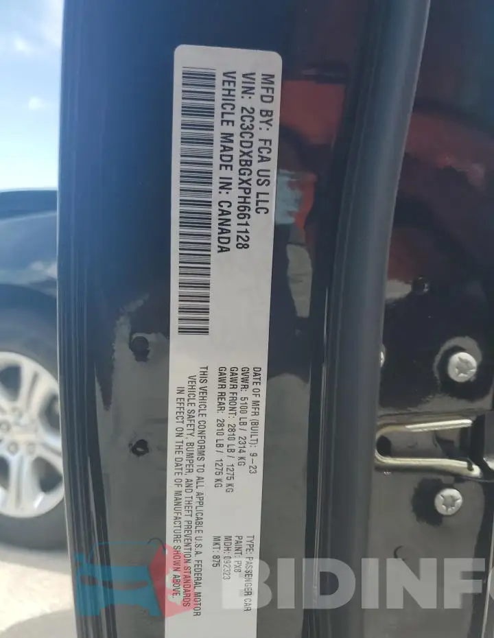 2C3CDXBGXPH661128 Photo# 12