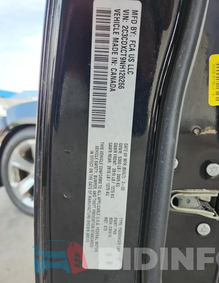 2C3CDXCT9NH126266 Photo# 13