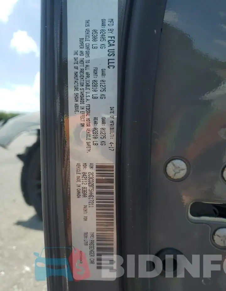 2C3CDZBT5HH617211 Photo# 12