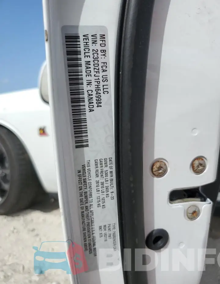 2C3CDZFJ1PH649984 Photo# 12