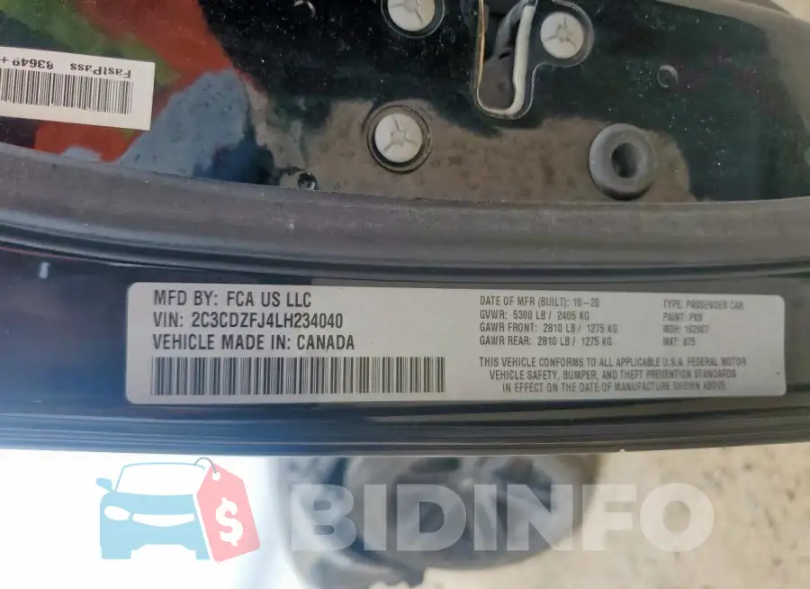 2C3CDZFJ4LH234040 Photo# 12