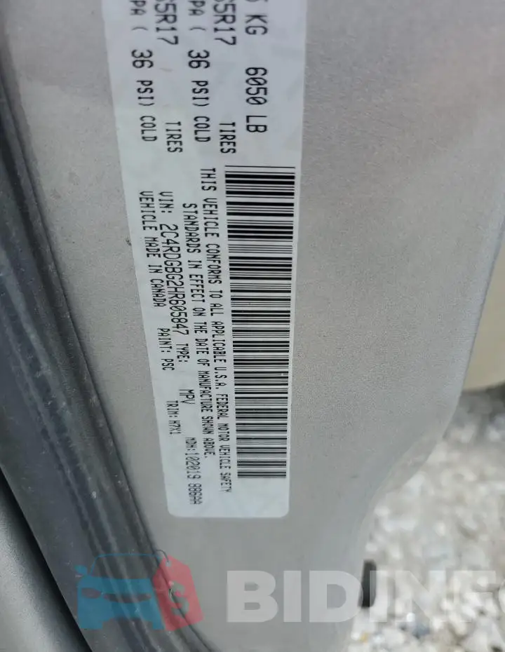 2C4RDGBG2HR605847 Photo# 13