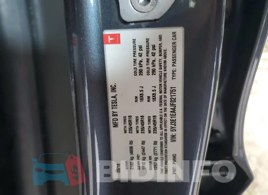 5YJ3E1EA4JF021751 Photo# 13