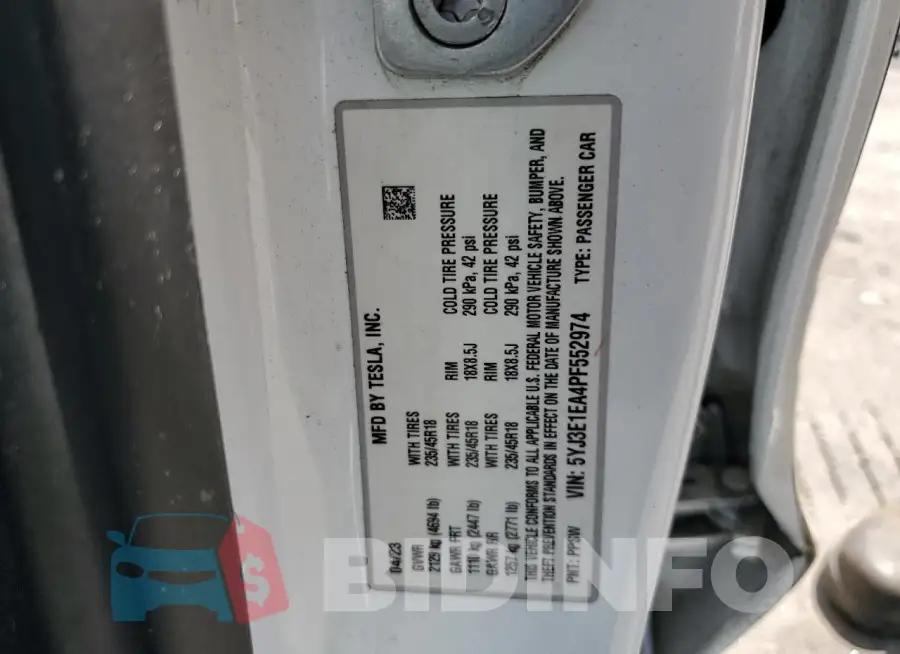 5YJ3E1EA4PF552974 Photo# 12