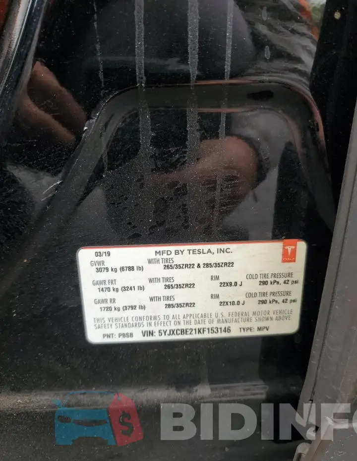 5YJXCBE21KF153146 Photo# 13