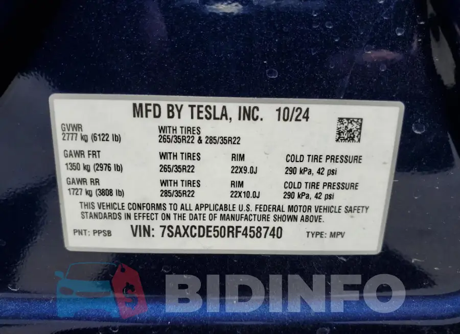 7SAXCDE50RF458740 Photo# 13