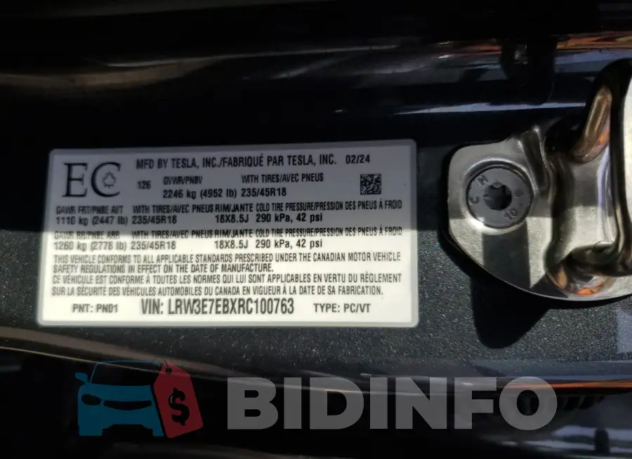 LRW3E7EBXRC100763 Photo# 12