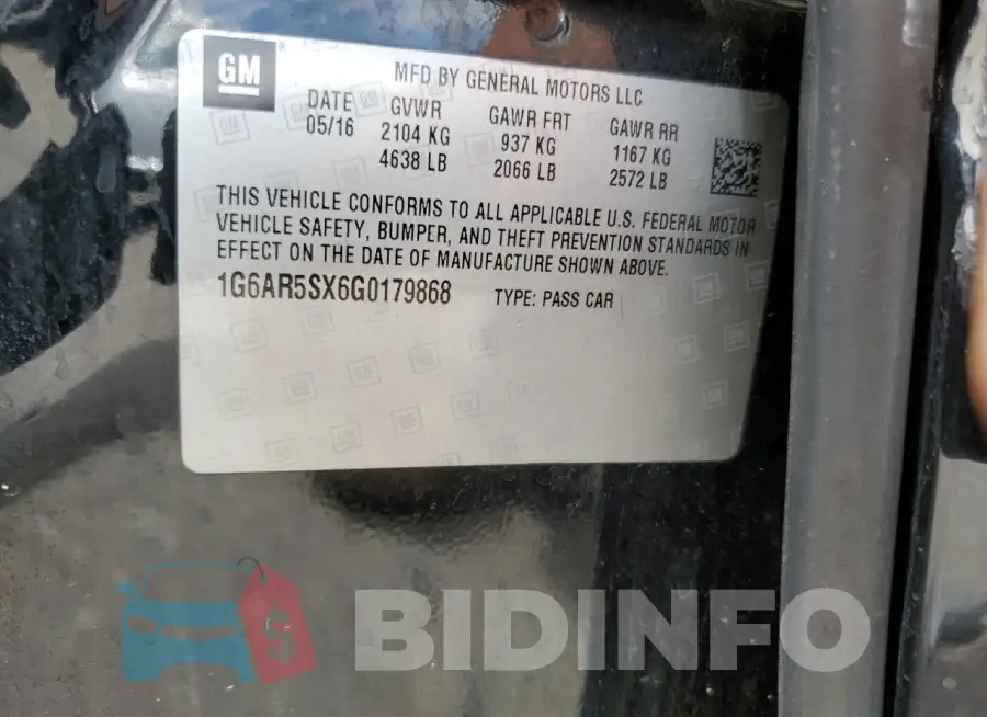 1G6AR5SX6G0179868 Photo# 13