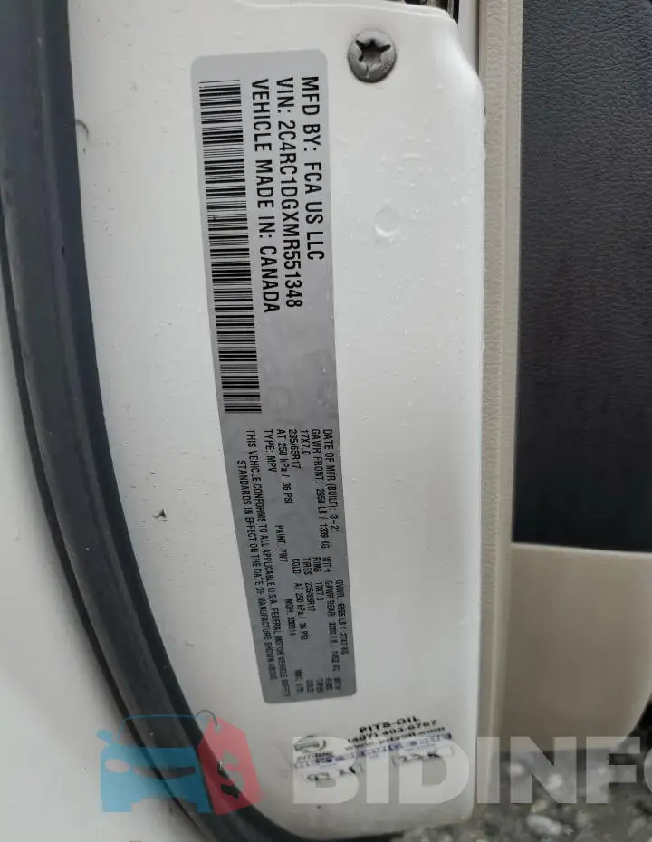 2C4RC1DGXMR551348 Photo# 14