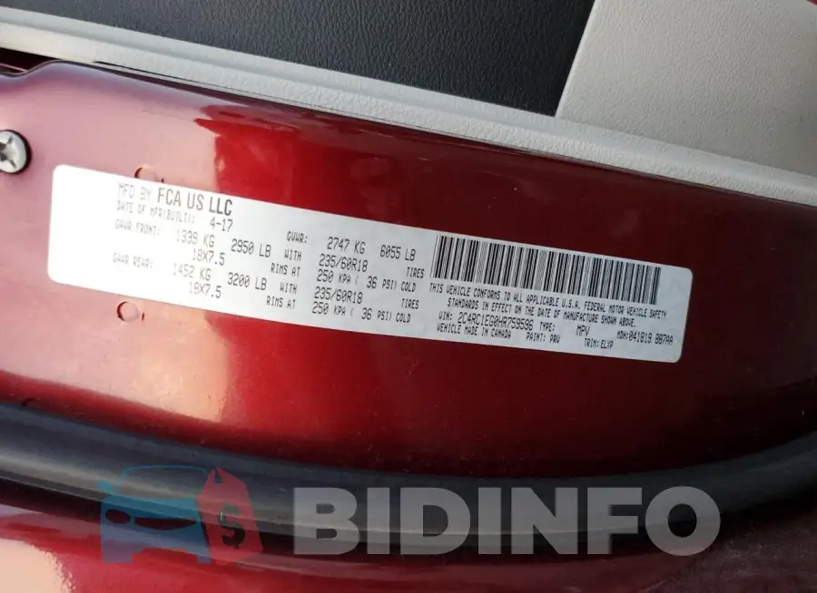 2C4RC1EG0HR759596 Photo# 13