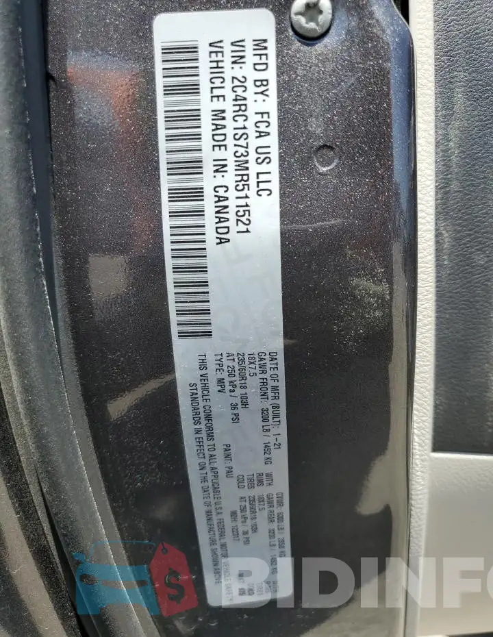 2C4RC1S73MR511521 Photo# 13