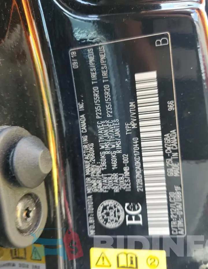 2T2BZMCA0KC170440 Photo# 13