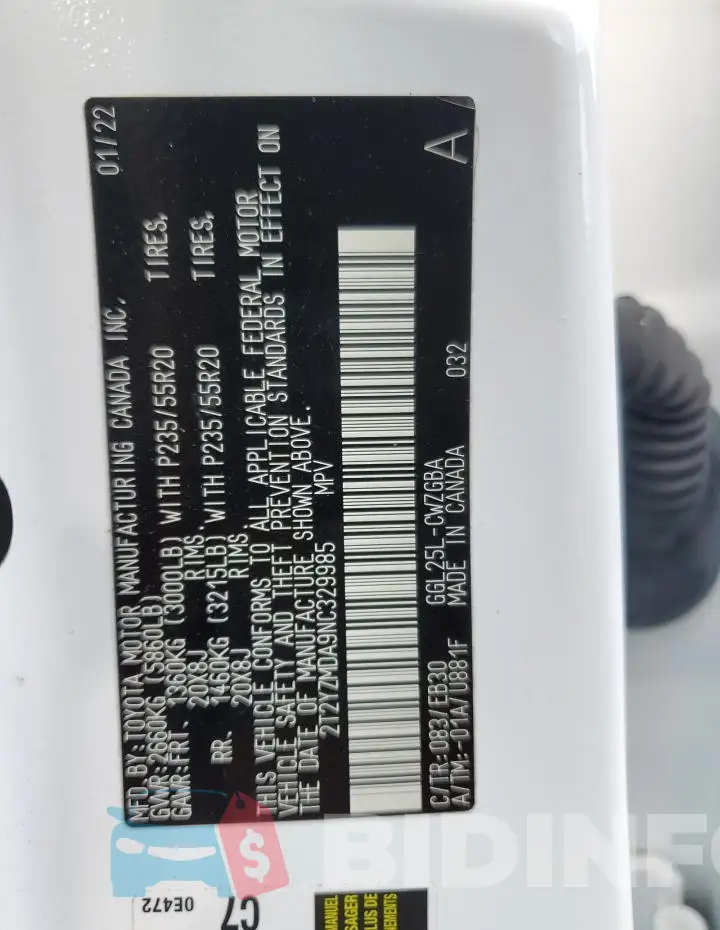2T2YZMDA9NC329985 Photo# 13