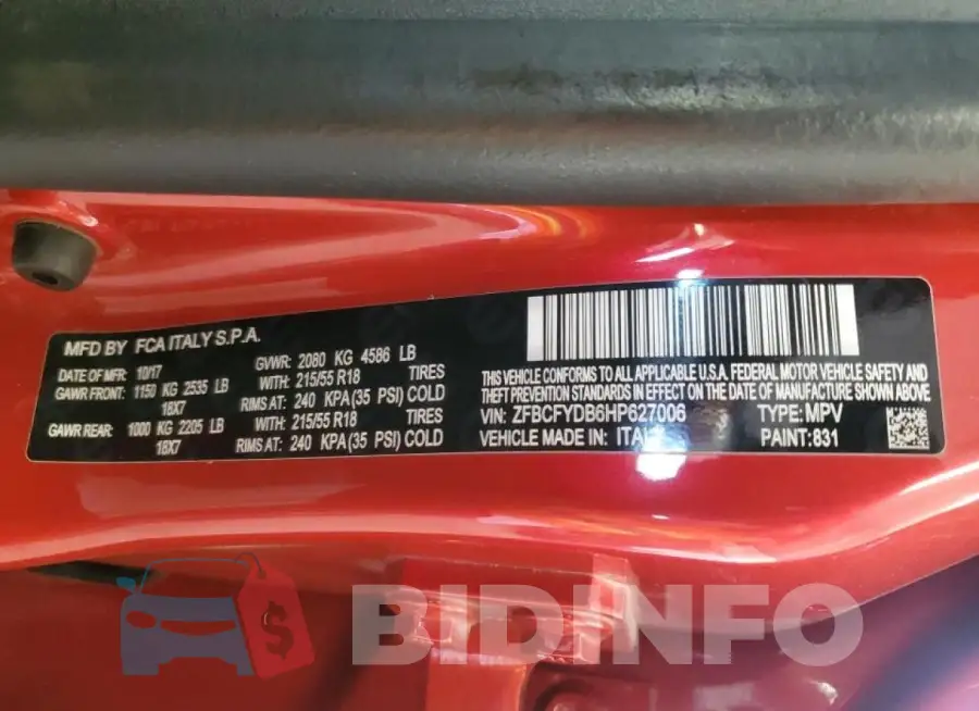 ZFBCFYDB6HP627006 Photo# 13