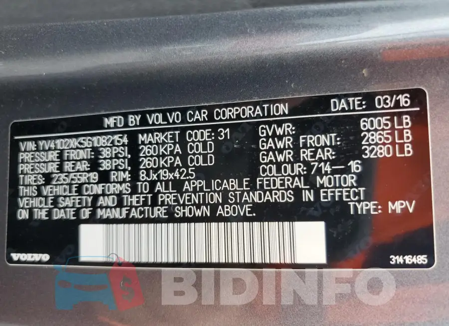 YV4102XK5G1082154 Photo# 13