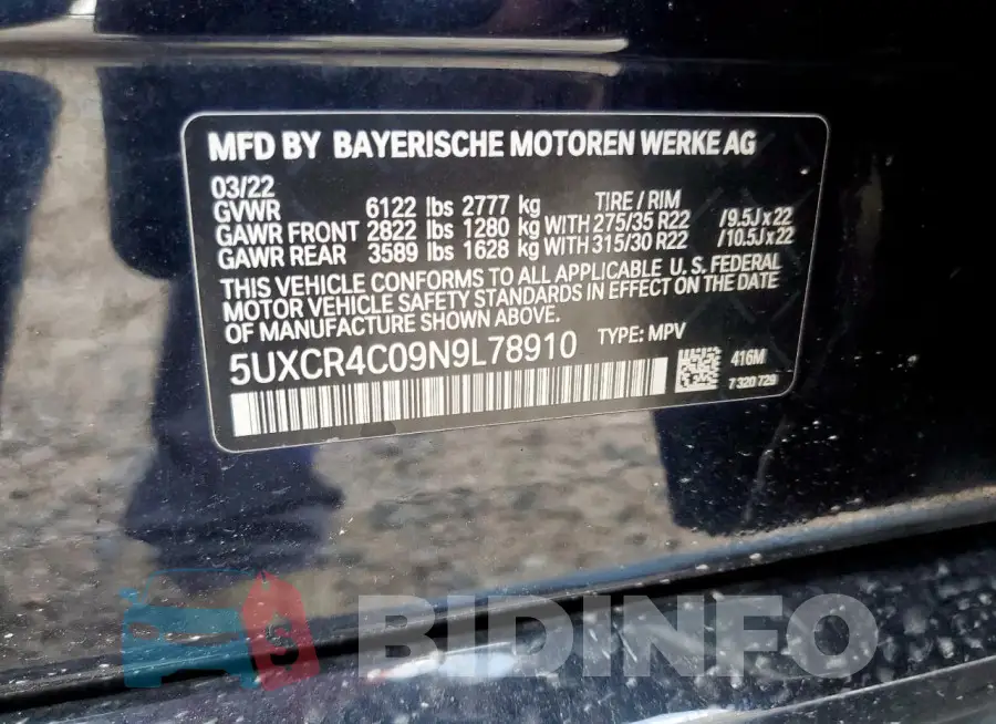 5UXCR4C09N9L78910 Photo# 13