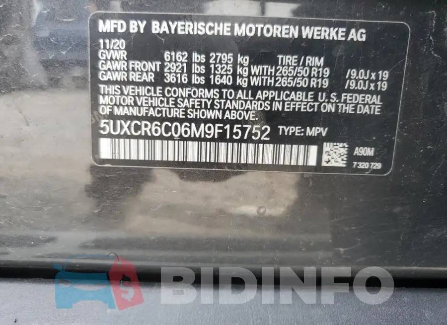 5UXCR6C06M9F15752 Photo# 13