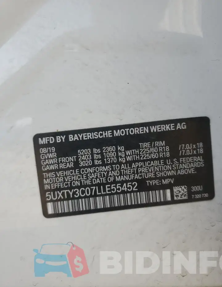 5UXTY3C07LLE55452 Photo# 12