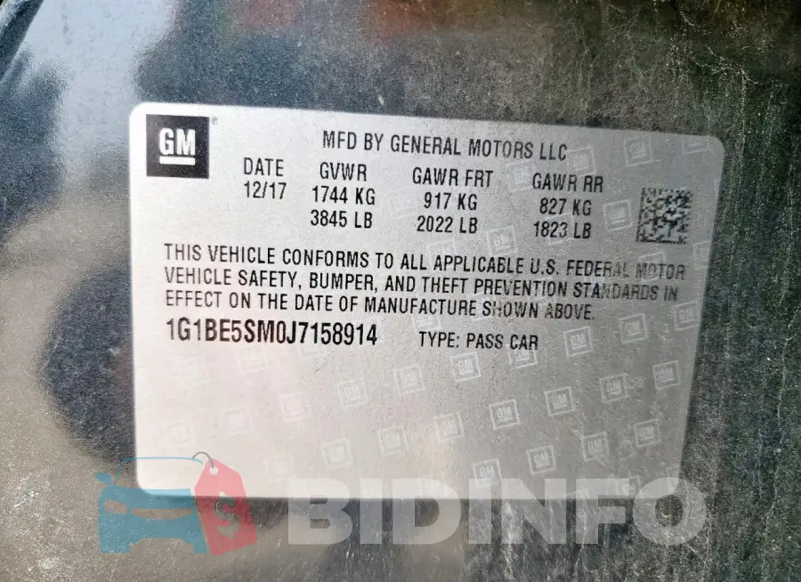 1G1BE5SM0J7158914 Photo# 12