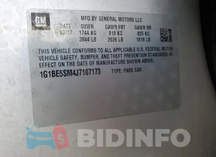 1G1BE5SM4J7107173 Photo# 12