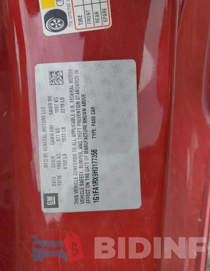 1G1FA1RX9H0177356 Photo# 12