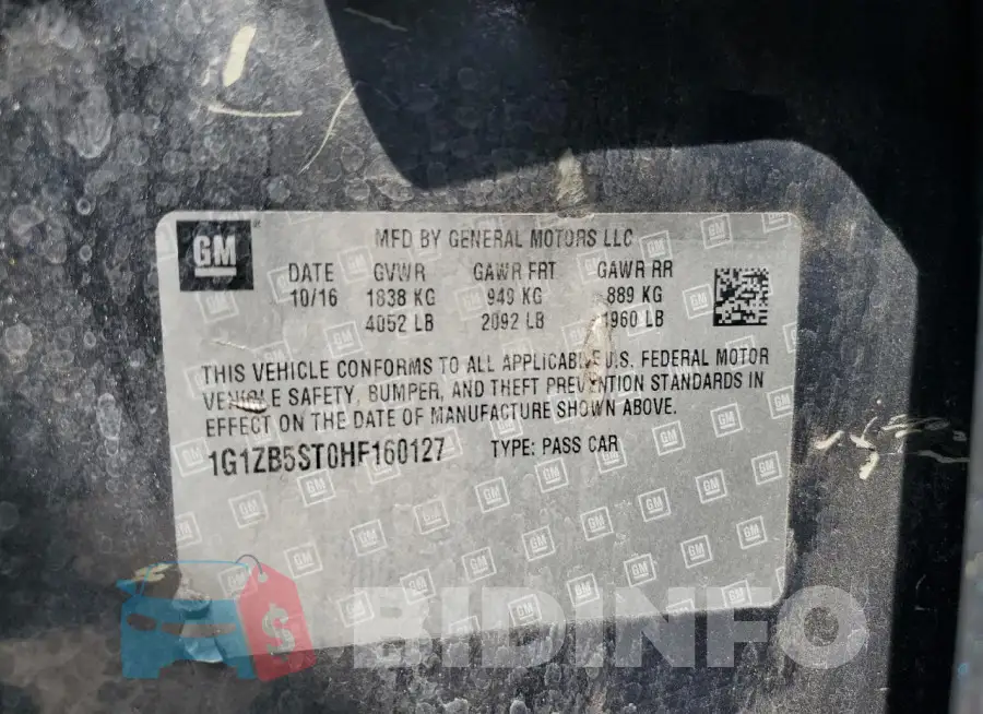 1G1ZB5ST0HF160127 Photo# 12