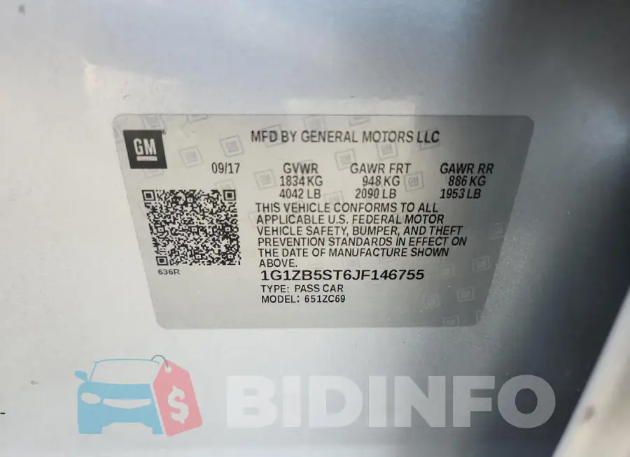 1G1ZB5ST6JF146755 Photo# 12