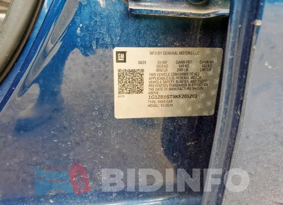 1G1ZB5ST9KF205203 Photo# 13