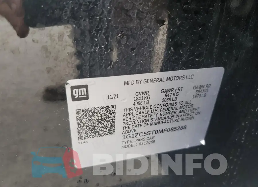 1G1ZC5ST0MF085288 Photo# 12