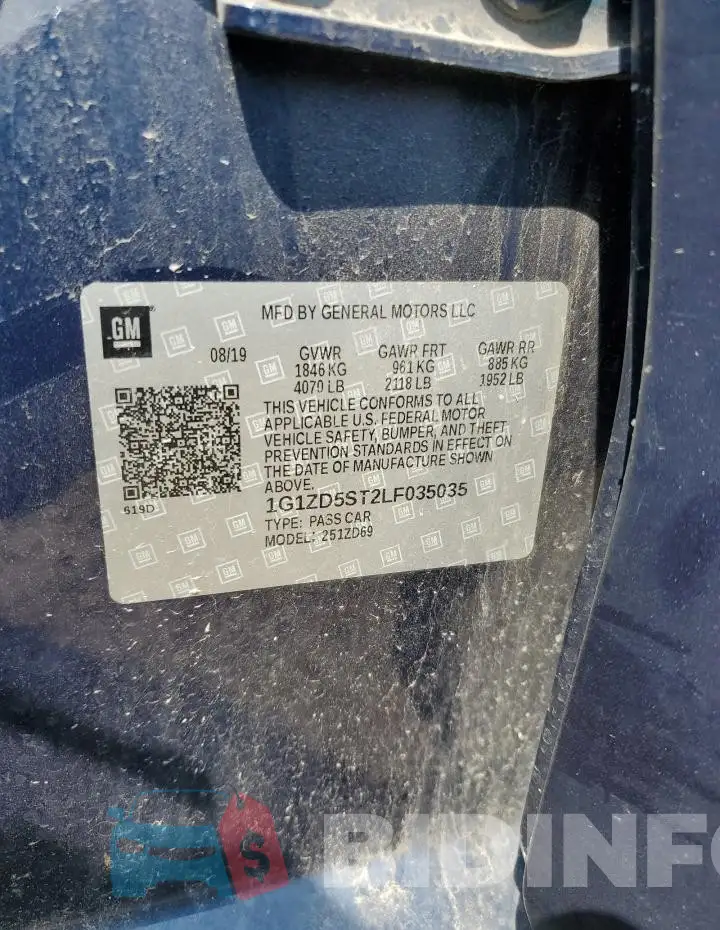 1G1ZD5ST2LF035035 Photo# 13