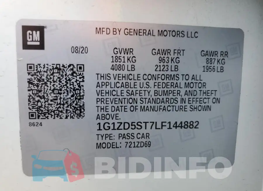 1G1ZD5ST7LF144882 Photo# 12