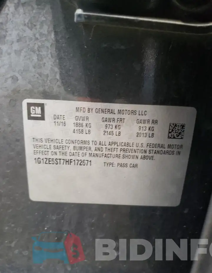 1G1ZE5ST7HF172671 Photo# 12