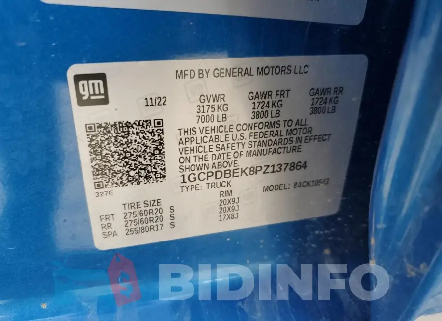 1GCPDBEK8PZ137864 Photo# 12