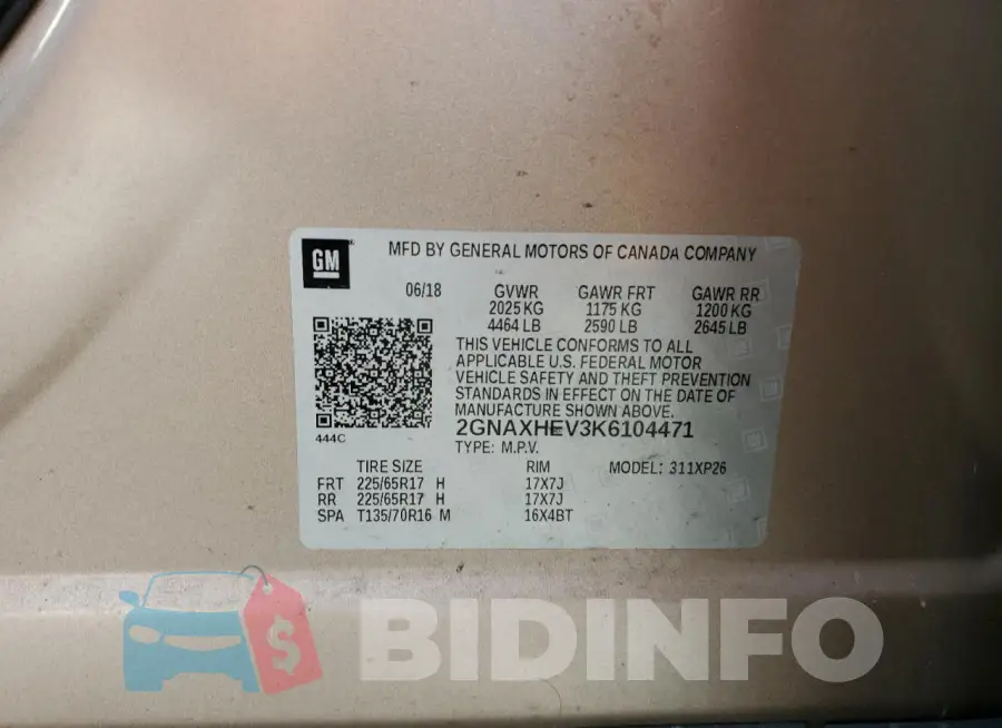 2GNAXHEV3K6104471 Photo# 12
