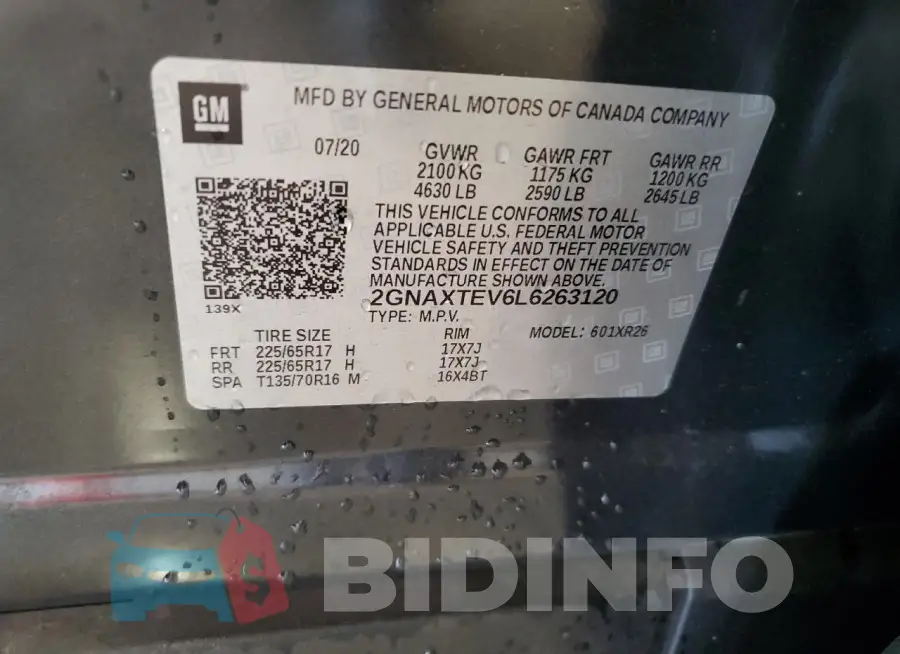 2GNAXTEV6L6263120 Photo# 13