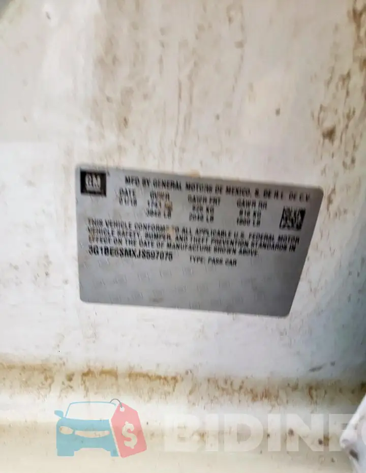 3G1BE6SMXJS597075 Photo# 13