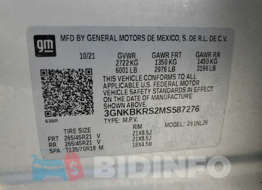 3GNKBKRS2MS587276 Photo# 13