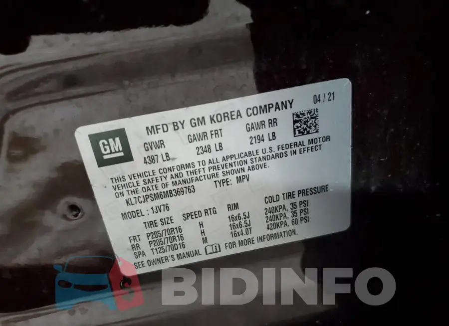KL7CJPSM6MB369763 Photo# 13