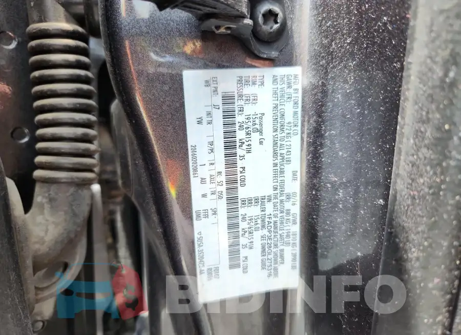 1FADP3E28GL275316 Photo# 12