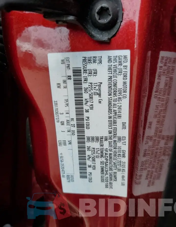 1FADP5AU3HL105188 Photo# 13